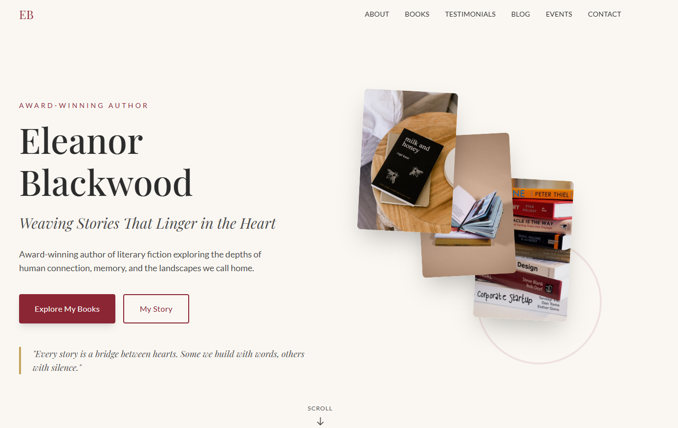 Author Portfolio screenshot 1