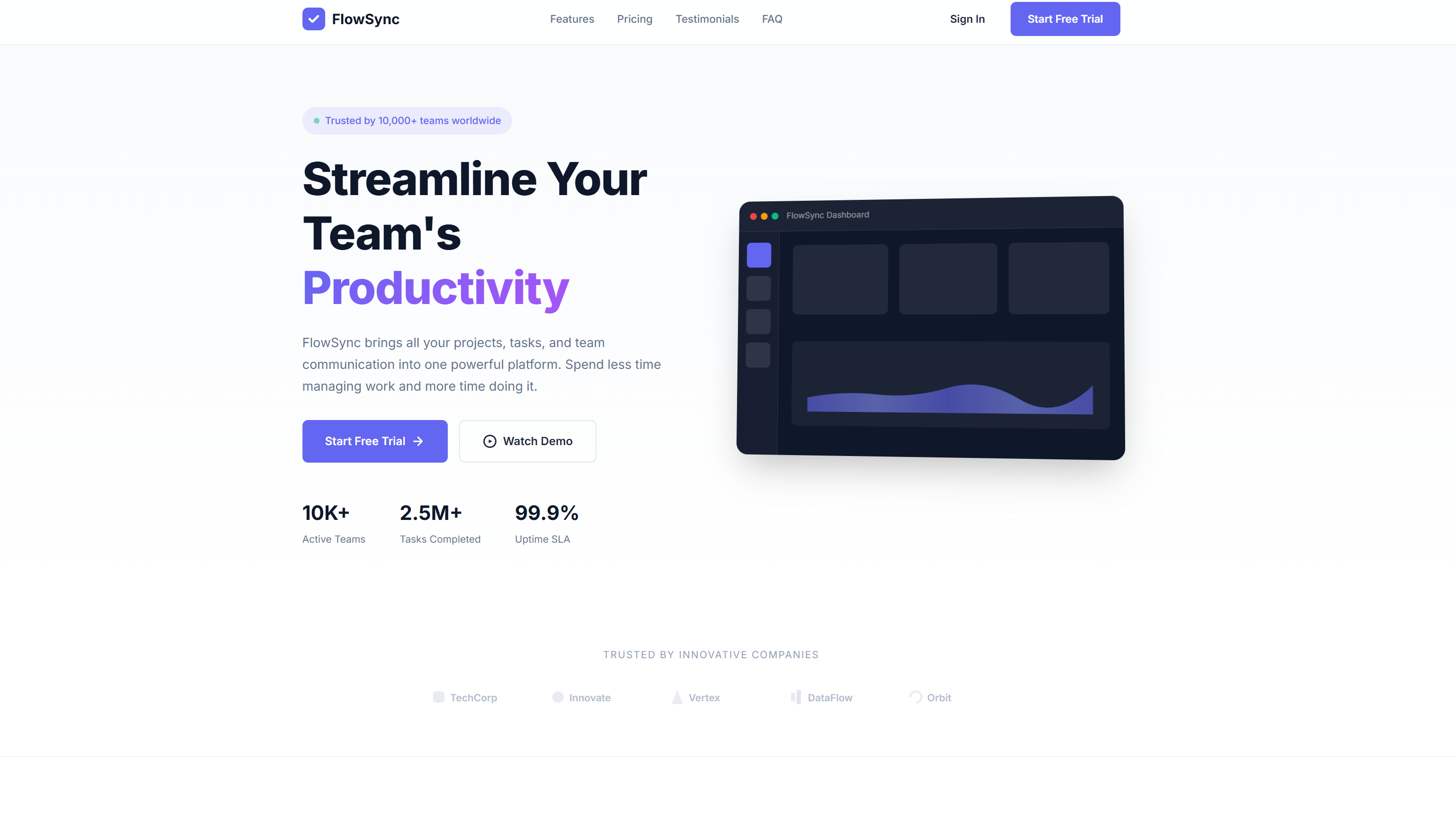 SaaS Landing Page screenshot 1